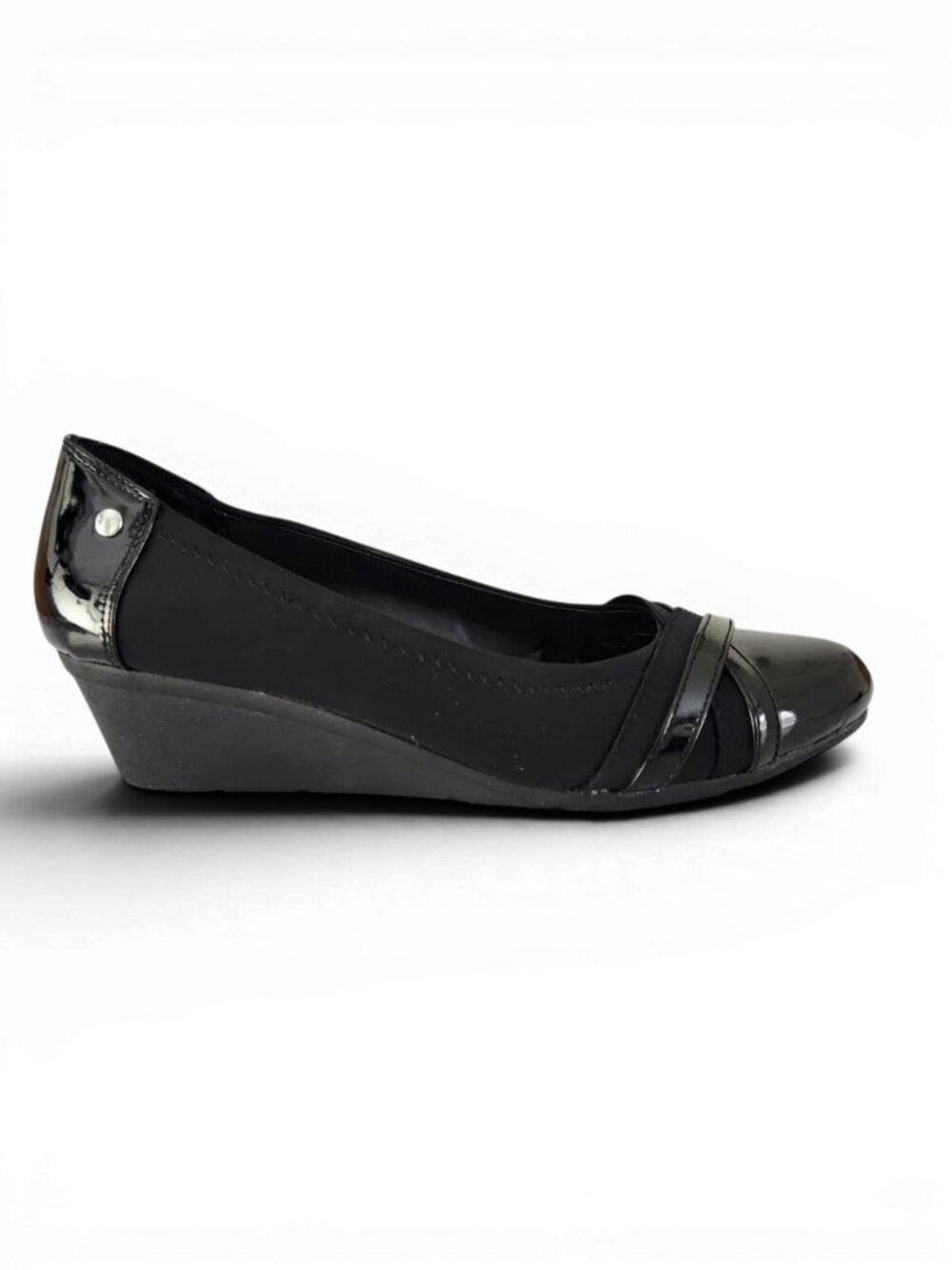 LUCA FERRI Black Wedge Comfort Slip-On Shoes size 8 - perfect condition - Picture 2 of 9